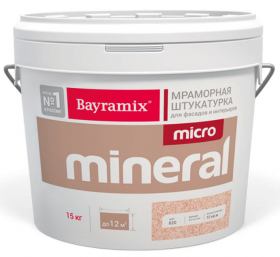Bayramix Micro Mineral / Байрамикс Микро Минерал мелко-фракционная мраморная штукатурка 15 кг