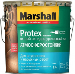 Marshall Protex Yat / Маршал Протекс яхтный лак водостойкий Полуматовый