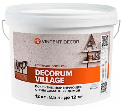 Vincent Decor Decorum Village / Винсент Декорум Вилляж фактурное декоративное покрытие с эффектом мазанки